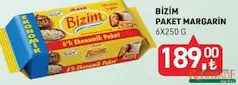 BİZİM PAKET MARGARİN 6X250 G fiyat ve kampanya bilgisi